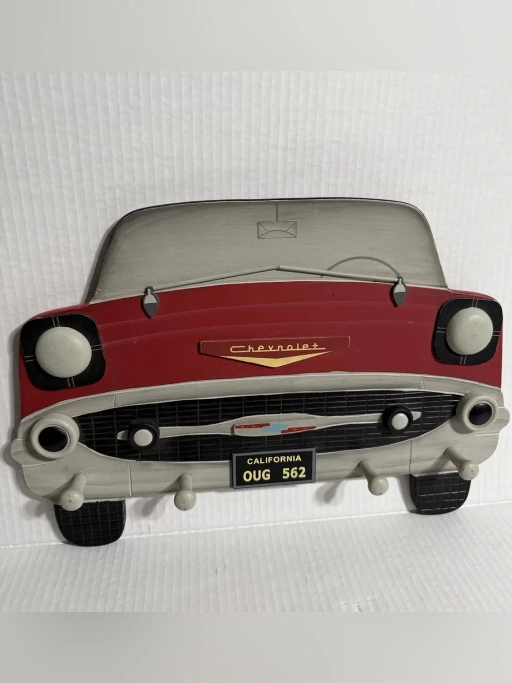Bel-Air Chevy-Inspired  Wall Hook Rack for Entryway Vintage Car